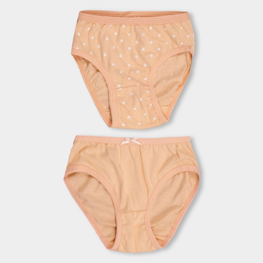 Girls' 100% Cotton Panty, Peach, large image number null