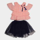 Girls' Top Skirt , Peach, small image number null