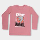 Boys' Bright Pink Round Neck Casual T-Shirt, गुलाबी, small image number null