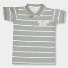 Boys' 100% Cotton Collar Half Sleeves T-Shirt , Light Green, small image number null