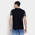 Solid Round Neck T-Shirt, काला, small image number null