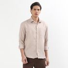 Men's Rich Chocolate Brown Full Sleeve Classic Casual Shirt, भूरा, small