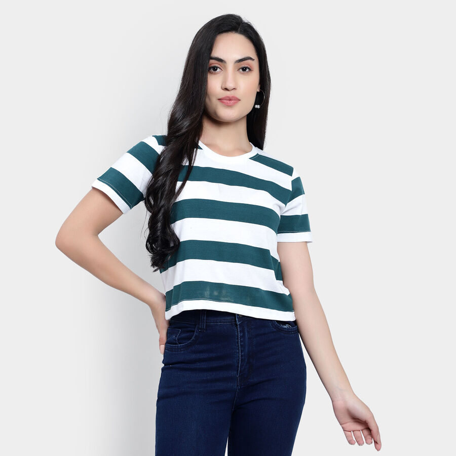 Round Neck T-Shirt, ओलिव, large image number null