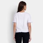 Ladies' 100% Cotton Crop  Top, White, small image number null