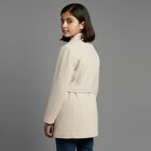 Girls' Beige Double-Breasted Jacket, ऑफ व्हाइट, small image number null