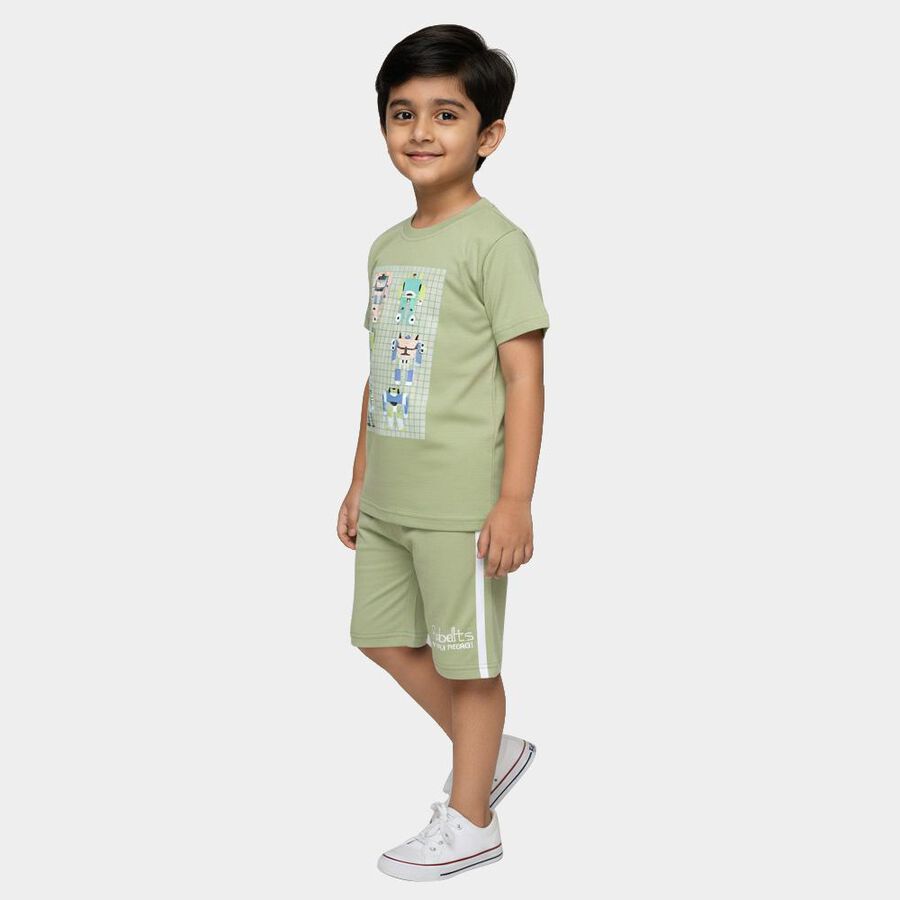 Boys' Knit Baba Suit, Light Green, large