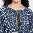 All Over Print Kurti, गहरा नीला, small image number null