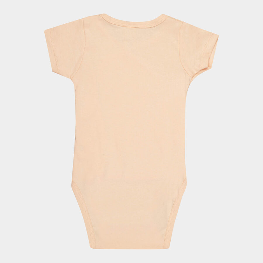 Infants Cotton Bodysuit, Peach, large image number null