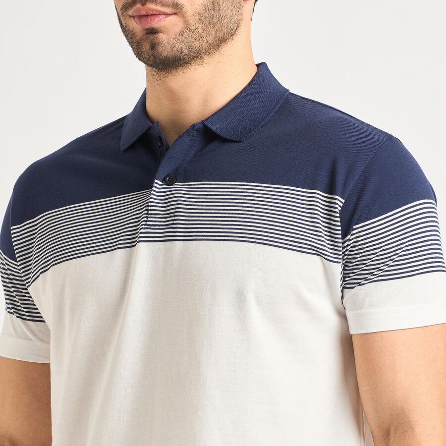 Men's Collared Half Sleeves T-Shirt , सफ़ेद, large image number null