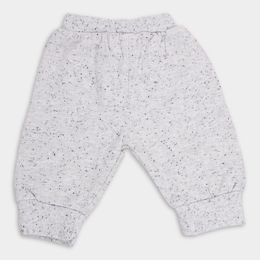 Infants Light Grey Printed Cotton Blend Pyjama, Melange Light Grey, large image number null