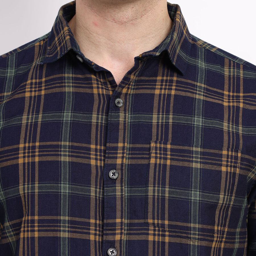Men's 100% Cotton Casual Shirt , गहरा हरा, large image number null