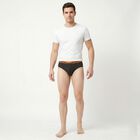 Men's Grey Regular Fit Solid Briefs, गहरा ग्रे, small