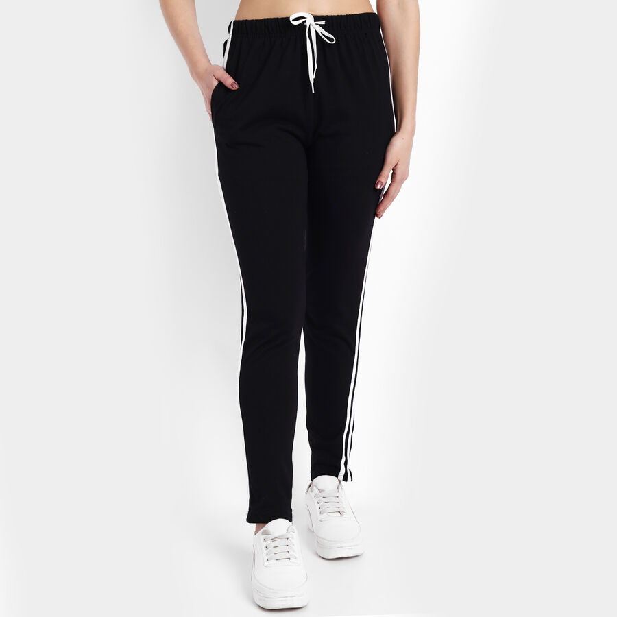 Cut N Sew Ankle Length Joggers, Black, large image number null