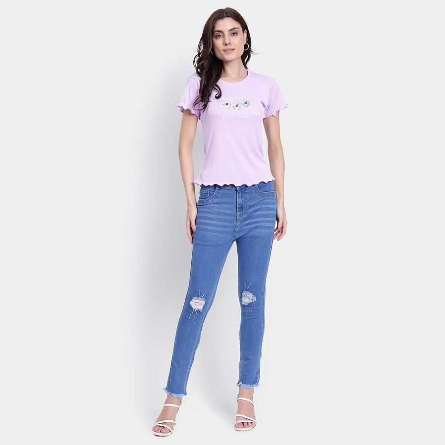 Ladies'  Crop  Top, Lilac, large image number null