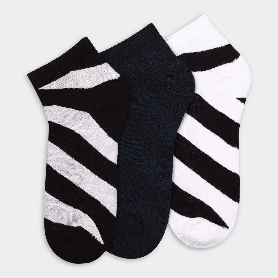 Men's Socks (Pack of 3), नेवी ब्लू, large