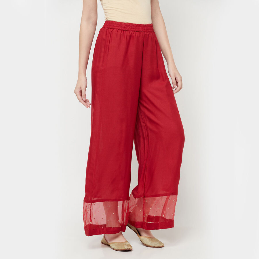 Printed Palazzo, Maroon, large image number null