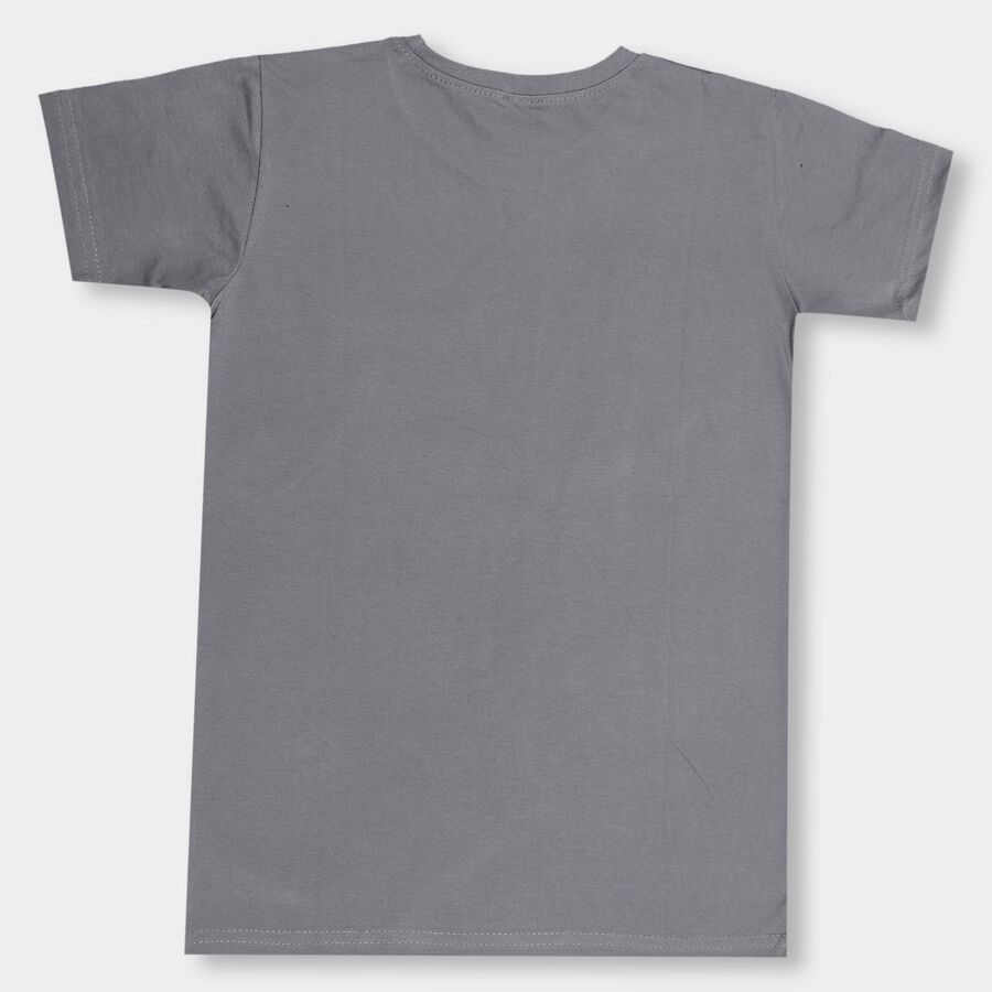 Boys' Half Sleeves T-Shirt, Dark Grey, large image number null