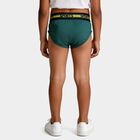 Boys' Green Regular Fit Solid Briefs, हल्का हरा, small