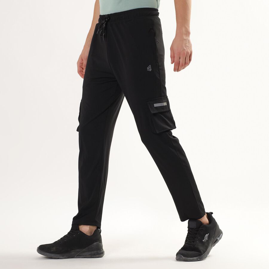 Men's Cargo Track Pants , काला, large image number null