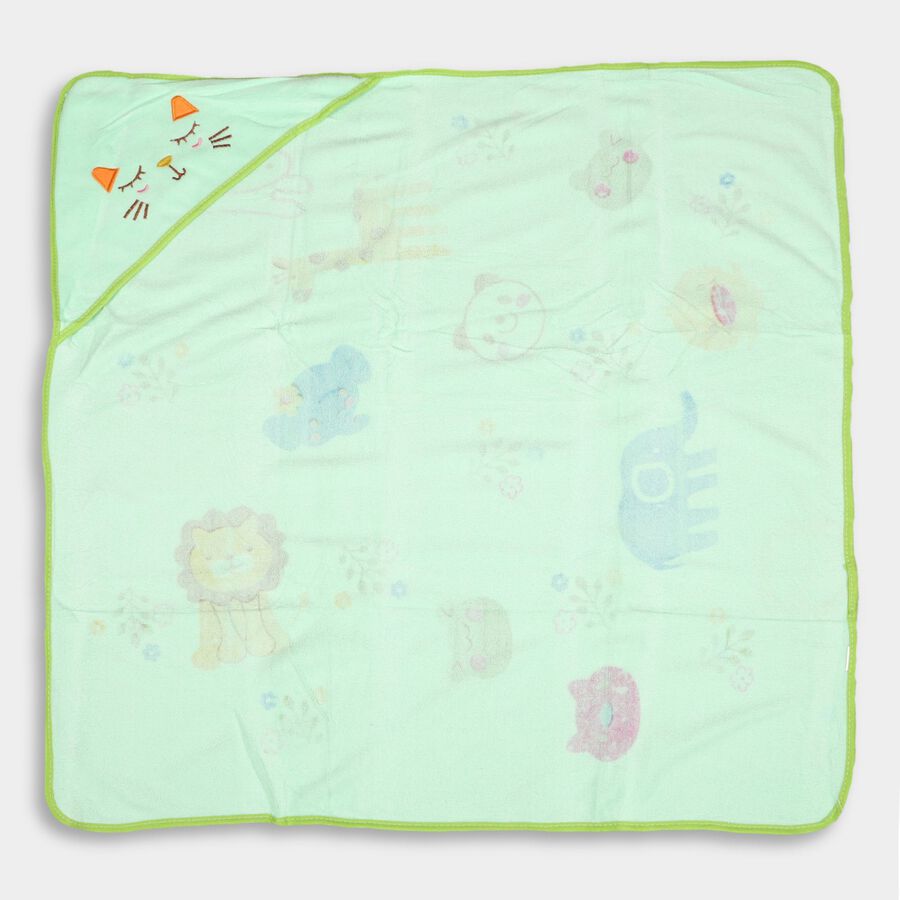 Infants' 100% Cotton Towel, Light Green, large image number null