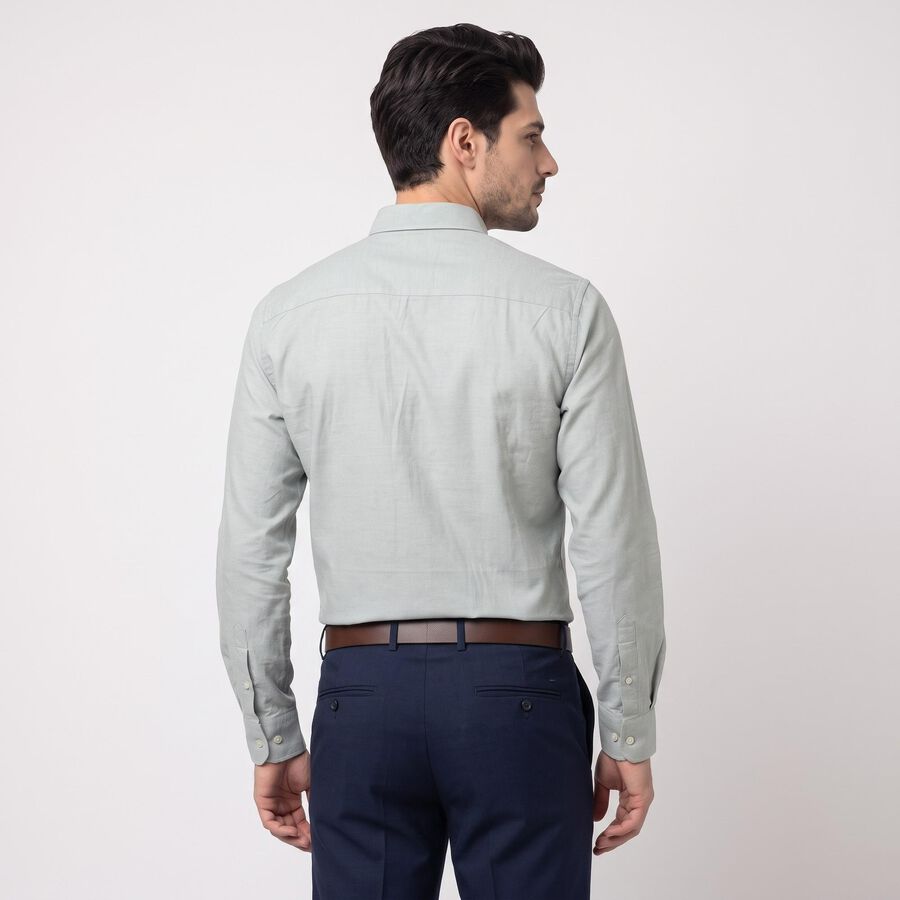 Men's Sage Green Button-Down Collar Formal Shirt, हल्का हरा, large