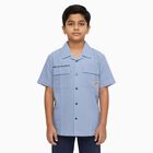 Boys' Casual Shirt, Mid Blue, small image number null