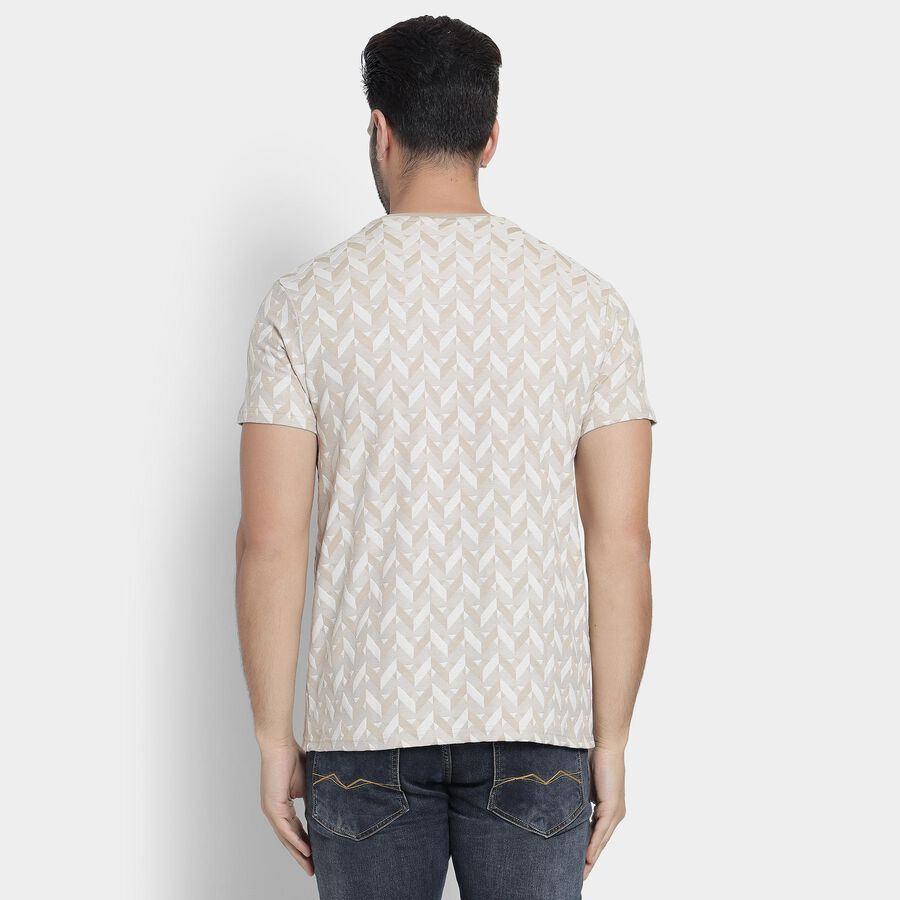 Men's Round Neck Half Sleeves T-Shirt , गहरा पीला, large image number null