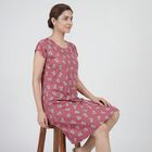 Women's Lilac V-Neck Lace Trim Nighty, Lilac, small