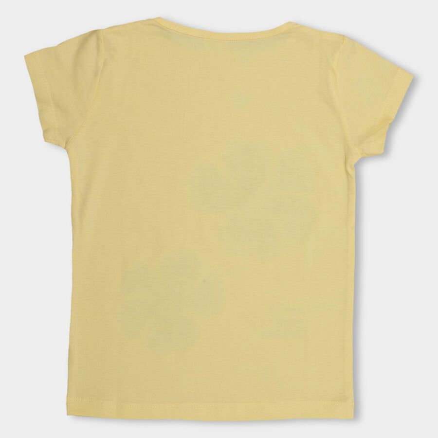 Girls' 100% Cotton T-Shirt , Yellow, large image number null