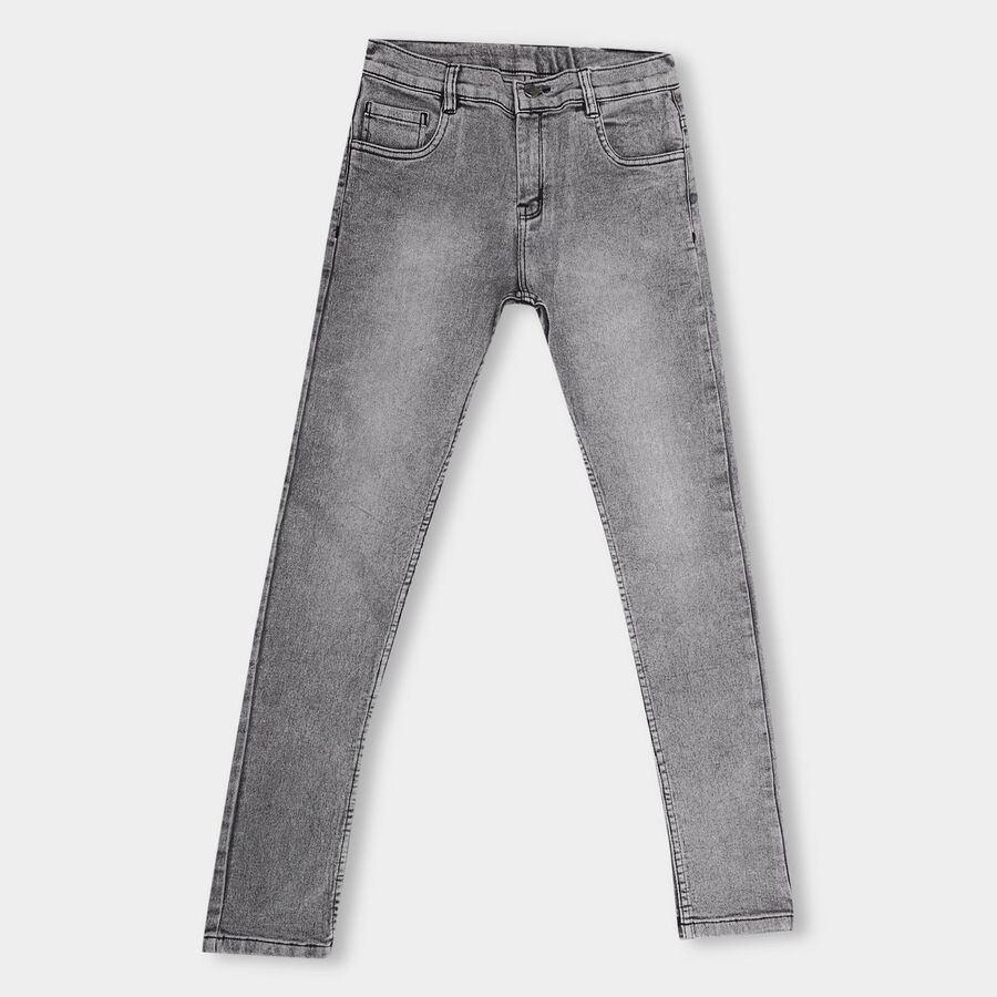 Boys' Basic Jeans, Light Grey, large image number null