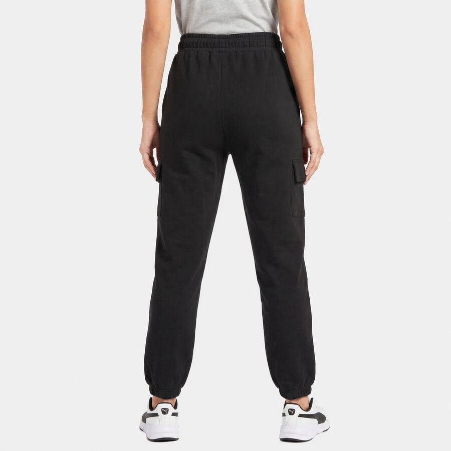 Women's Navy Blue Jogger Fit Cargo Track Pants, नेवी ब्लू, large