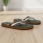 Men Olive Green Flip-Flop Slippers, Olive, small