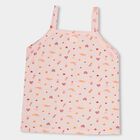 Girls' Soft Lavender Purple and Pale Peach Cotton Spaghetti Neck Casual Camisole Set, Lilac, small image number null