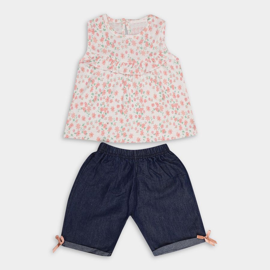 Infants' 100% Cotton Top Skirt, लाल, large image number null