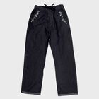 Girls' Deep Charcoal Black Wide Leg Embroidered Jeans, Black, small image number null