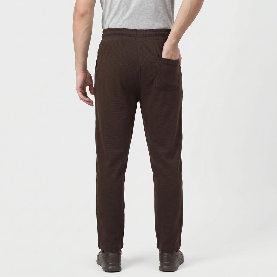 Men's Brown Slim Fit Track Pants, भूरा, large