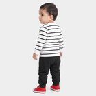 Infants' Charcoal 100% Cotton Round Neck Graphic Print Baba Suit, Charcoal, small