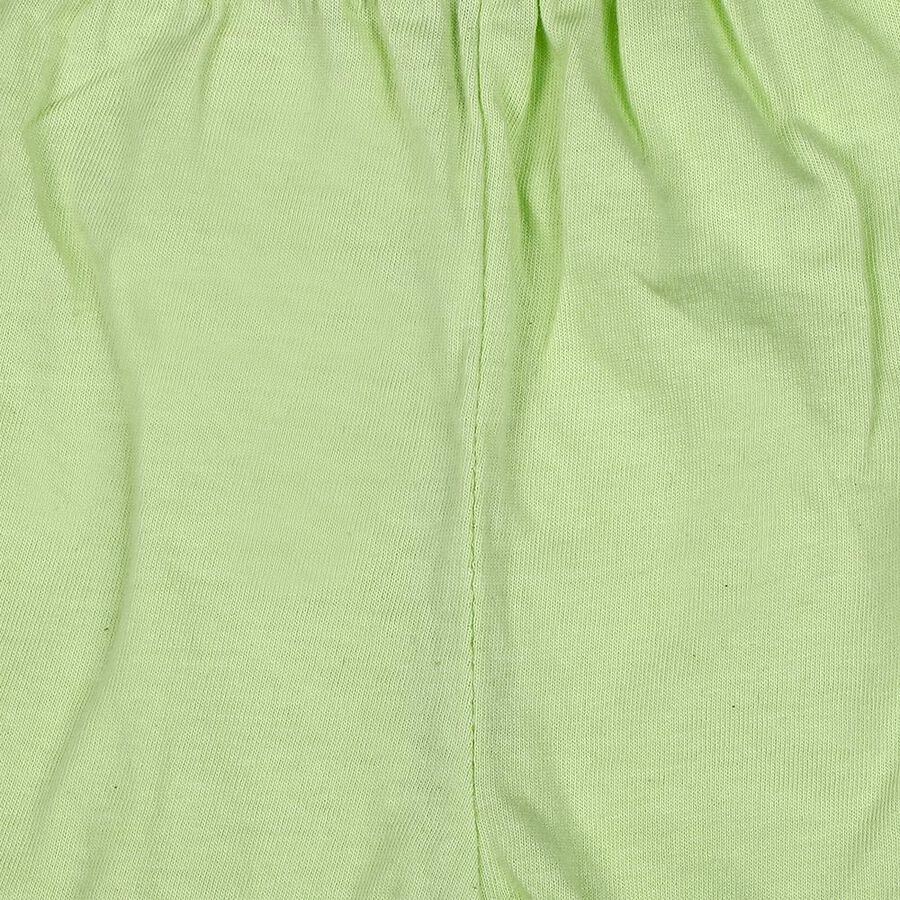 Infants' Light Green Cotton Printed Half Pant, हल्का हरा, large