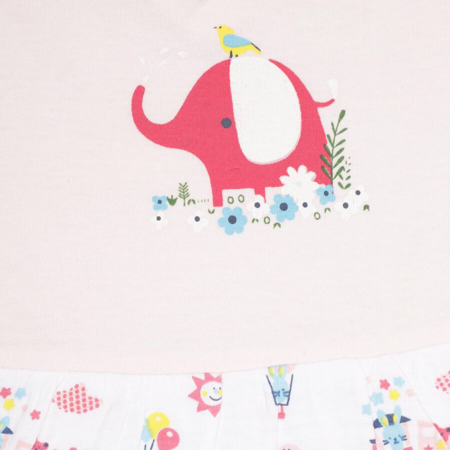 Infants Cotton Frock, Light Pink, large image number null