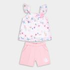 Girl's Short Set, White, small image number null