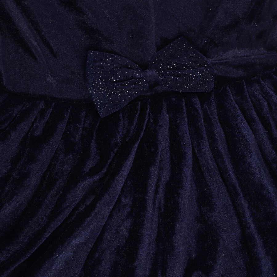 Girls' Frock , Navy Blue, large image number null