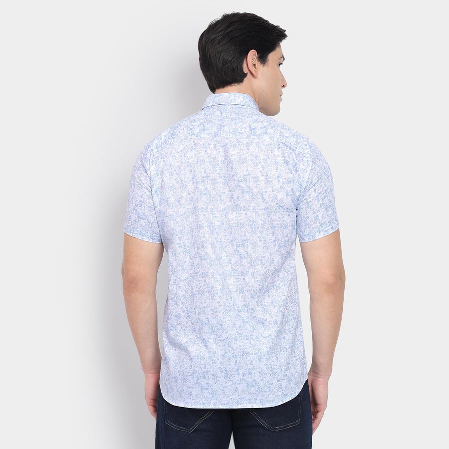 Men's 100% Cotton Casual Shirt, Light Blue, large