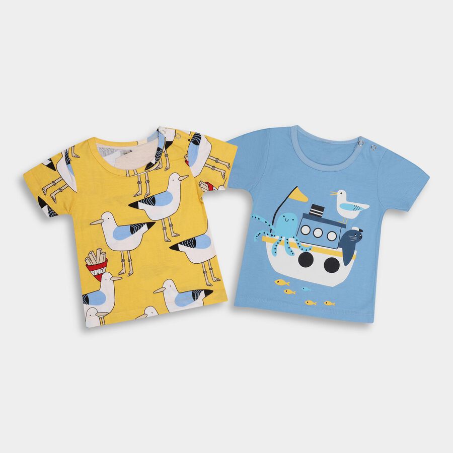Infants' 100% Cotton T-Shirt , मध्यम नीला, large image number null