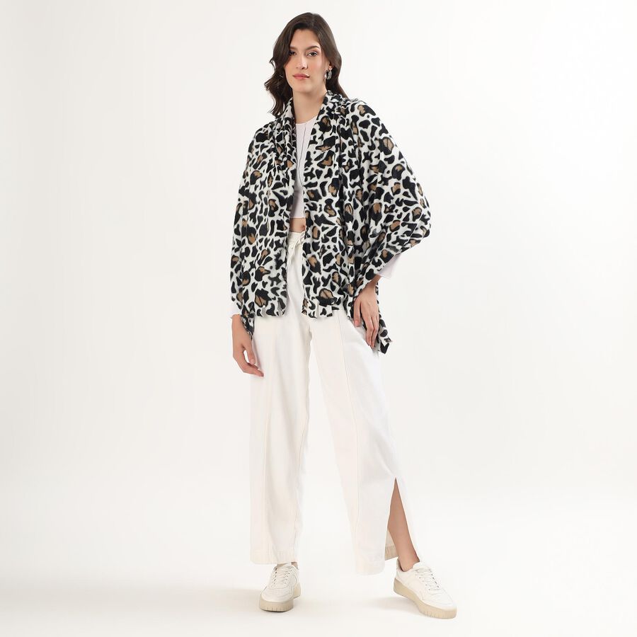 Ladies' Stole, काला, large image number null