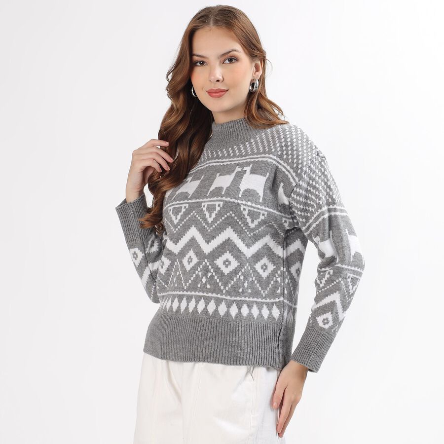 Ladies' Pullover, हल्का ग्रे, large image number null