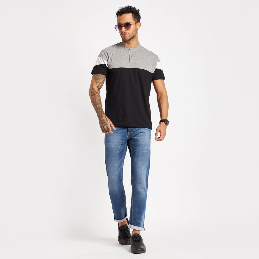 Henley T-Shirt, Black, large image number null