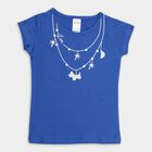 Girls' 100% Cotton T-Shirt , Mid Blue, small image number null