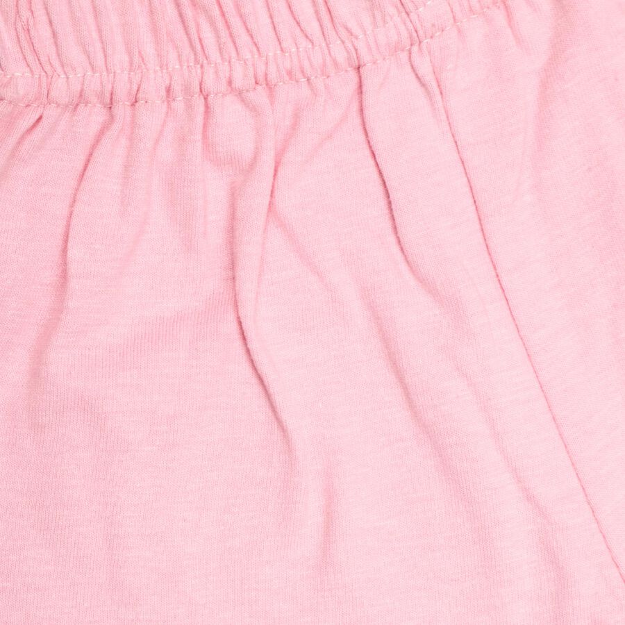 Infant Girl's Cotton Short Set, हल्का गुलाबी, large image number null