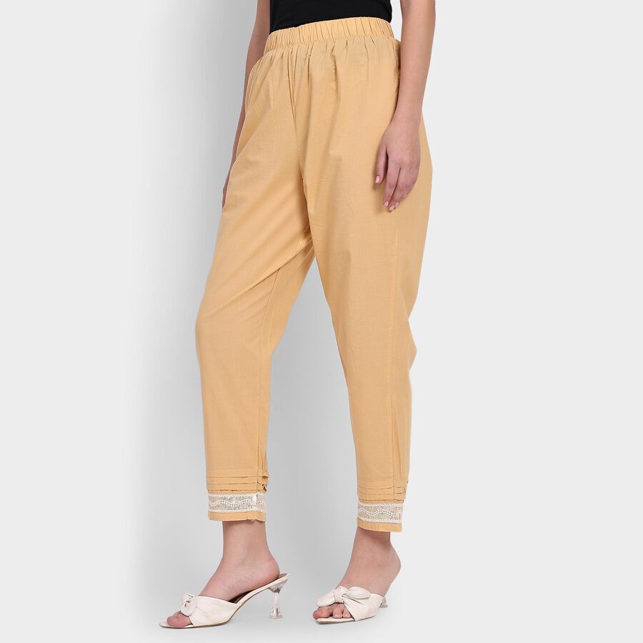Ladies' 100% Cotton Palazzos , गहरा पीला, large image number null