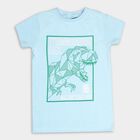 Boys Round Neck T-Shirt, Light Blue, small image number null